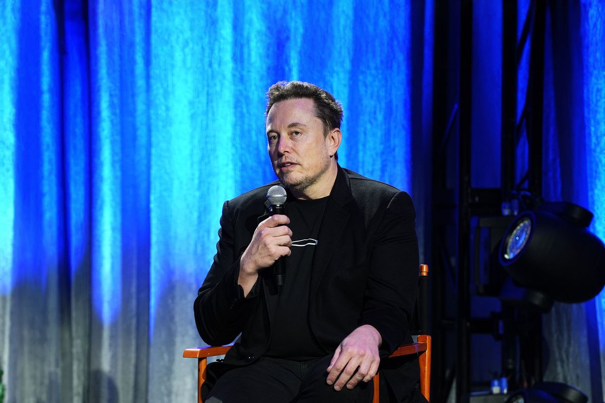 Elon Musk speaks at The Prostate Cancer Foundation (PCF) Annual Hamptons Gala at Parrish Art Museum on August 24, 2024 in Water Mill, New York. (Jared Siskin/Patrick McMullan via Getty Images)