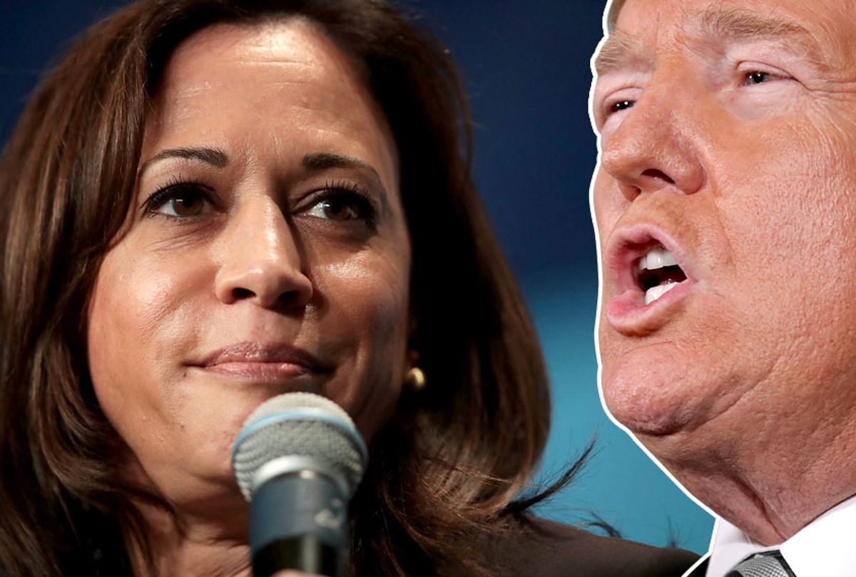 Sen. Kamala Harris (D-CA); President Donald Trump (Getty/Salon)