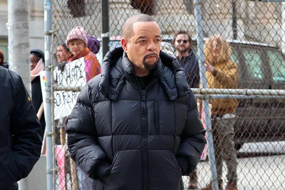 Ice-T is seen at the film set of the "Law and Order: Special Victims Unit" TV Series on February 21, 2024, in New York City.  (METROPOLIS/Bauer-Griffin/GC Images)